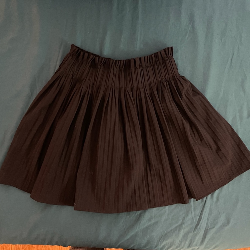 Black Zara Pleated Mini Skirt Tennis Skirt